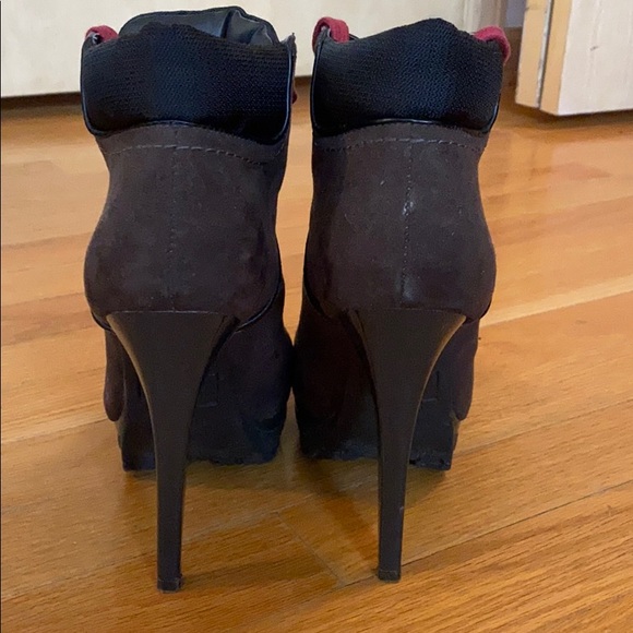 Women’s High-heel Lace-up Booties; S: 6 1/2 - Picture 5 of 8